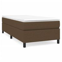 cama tapizada 203x100x35 cm tejido - marron