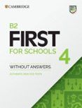 b2 first for schools 4 students book without answers
