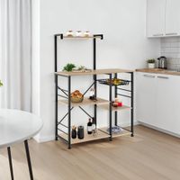 estanteria cocina estilo industrial 90x40x1315 cm madera clara