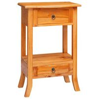 mesa consola  mesa de entrada natural 505 x 30 x 755 cm madera de caoba solida