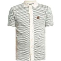 trojan polo polo de jacquard de diamantes para hombre