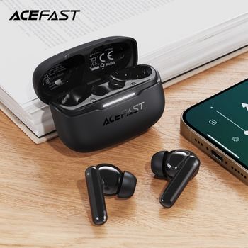 ACEFAST W5 Hybrid ANC auriculares con reducción activa de ruido modo de juego de baja latencia controladores de 13MM auriculares de Audio HiFi 6 micrófonos auriculares de música