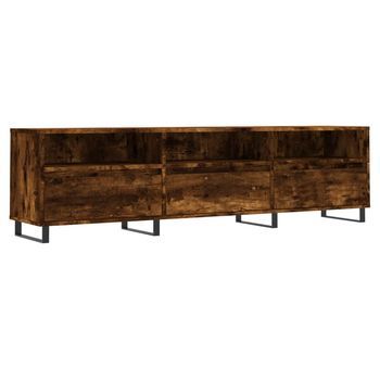 Mueble De Tv | Mueble De Salón | Mueble De Salón Tv Madera Contrachapada Roble Ahumado 150x30x44,5 Cm