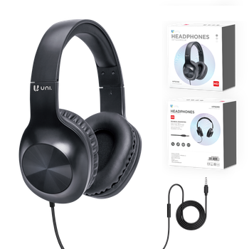 Unico Cascos con Micrófono HP9806 Estéreo 40mm Blanco Azul Negro