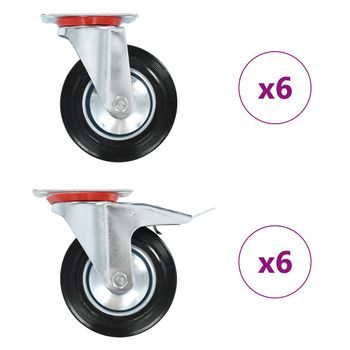 Ruedas Giratorias 12 Unidades 160 Mm Vidaxl