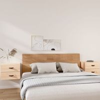 pack 2 uds mesitas de noche  mesa auxiliar  mesilla de pared 50x36x40 cm cfw32609