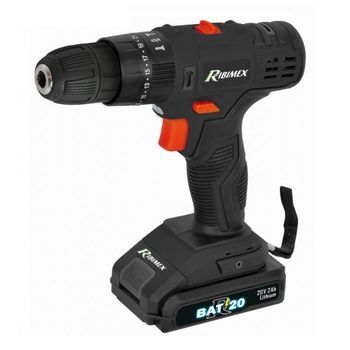 Ribimex Taladro Atornillador Negro De 20v. - Prbat20/p