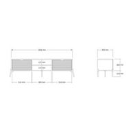 mueble tv nost zafiro roble blanco