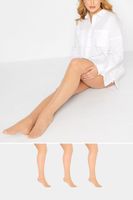 juego de 3 panties resistentes 20 dens color natural