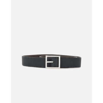 Orciani Cinturón U08323 - DOUBLE CHEVRETTE ELASTICIZZATA-NERO/CIOCCOLATA para hombre