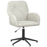 silla de escritorio giratoria 54 x 55 x 90 cm crema terciopelo vidaxl