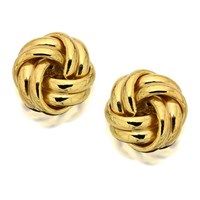9ct gold knot earrings - 10mm - g0126