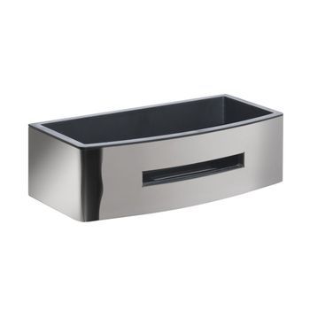 Portaobjetos De Ducha Rectangular De Acero Cromado Y Negro