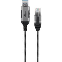 cable adaptador ethernet usb 30 a rj45 goobay 74396 3 m negro plata
