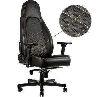 ICON Gaming Chair - Black & Gold, Black