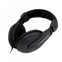 auriculares esperanza eh120 con cable jack 35 mm y 63 mm para musica negros