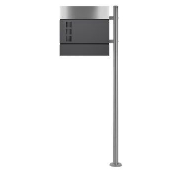 Buz?n 37x36,5x11 Cm Antracita/negro Aspecto M?rmol Ml-design