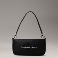calvin klein jeans bolso de hombro con logo esculpido negro k60k610679-01r
