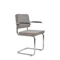 silla de tela gris claro