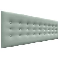 dhome cabecero de polipiel con 3 hileras de botones cabezal tapizado cama lujo verde agua 150cm