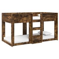 cama litera para ninos roble ahumado 80 x 200 cm vidaxl