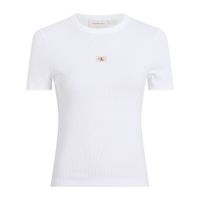 calvin klein jeans camiseta con logo blanca j20j225245-yaa