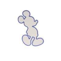 iluminacion led decorativa de plastico mickey mouse azul 27x49x3 cm