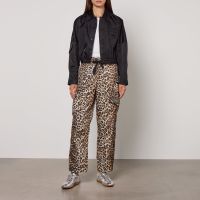 ganni duchesse nylon cargo trousers - uk 6
