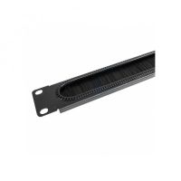 wp guia cable con cepillo 1u ral 9005 negro