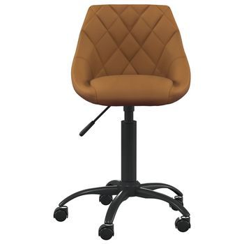 Silla De Oficina De Terciopelo Marrón