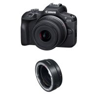 camara mirrorless canon eos r100 241 mp zoom optico sensor aps-c wifi kit rf-s 18-45mm
