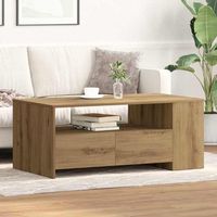 vidaxl mesa de cafe roble artisan 102 x 55 x 435 cm