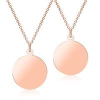 cadenaes para socios grabados de plata 925 chapada en oro rosa