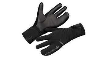 Guantes largos de langosta de punto de congelacion negro