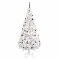 arbol de navidad artificial con luces y bolas 620 ramas 180 cm vidaxl