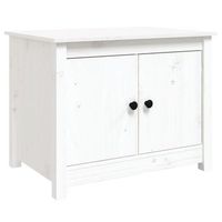 mesa de centro de madera maciza de pino blanco 71x49x55 cm