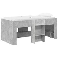 marco de cama alta para ninos gris hormigon 80 x 160 cm vidaxl