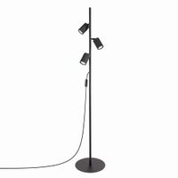 lampara de pie negro aluminio alt 155 cm