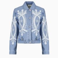 desigual cazadora vaquera border para mujer