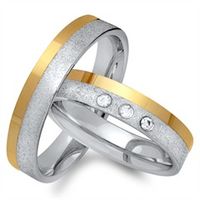 alianzas 18 quilates oro amarillo-blanco 3 diamantes