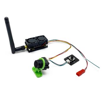 Transmisor FPV VTX 5.8G de alta potencia ajustable, máx. 5.5W con cámara analógica de 1200TVL - 200mW/500mW/1W/5.5W, 48C