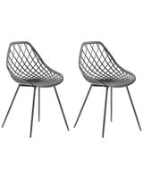 conjunto de 2 sillas de comedor  negro