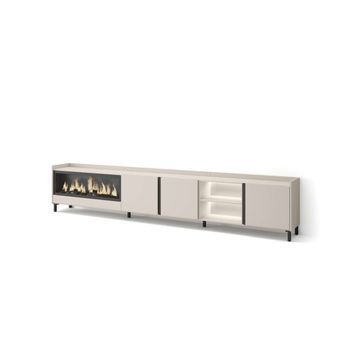 Mueble Tv Carratraca-02 Con Chimenea Y Luces Led