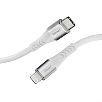 intenso  cable usb-c lightning15mc315lblanco