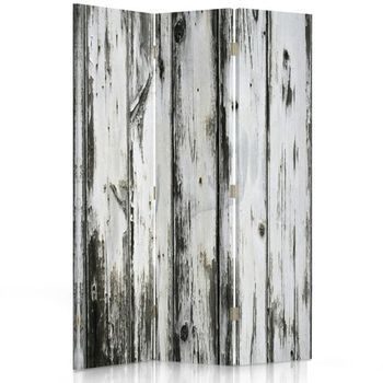 Biombo Rustic Wood - Separador De Ambientes Cm. 110x150 (3 Paneles)