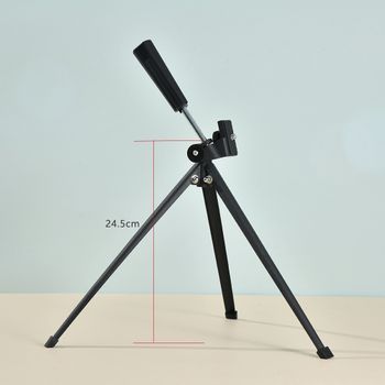 Trípode de Escritorio Metálico para Cámara con Cabezal Panorámico e Inclinable, Soporte Portátil de Metal para Selfies con Tornillo de 1/4