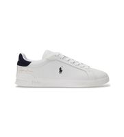 polo ralph lauren para hombre 809p10044002 zapatillas de piel heritage court ii blanco 40 plano cordones casual