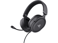 auriculares gaming - trust gaming gxt 498 forta con cable microfono desmontable licencia oficial para playstation5 negro