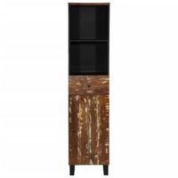 mueble de bano  armario de bano madera maciza reciclada 38x33x160 cm