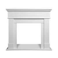 marco de chimenea divina fire de madera blanco 110x36x100 cm